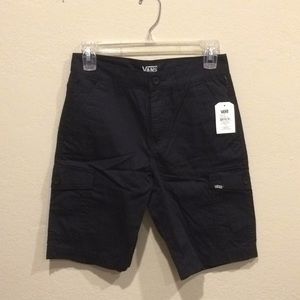 Kids Black Vans Cargo Shorts